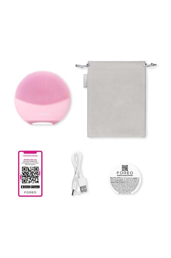 FOREO dwustronny masażer oczyszczający skórę twarzy LUNA™ 4 Mini różowy F1306