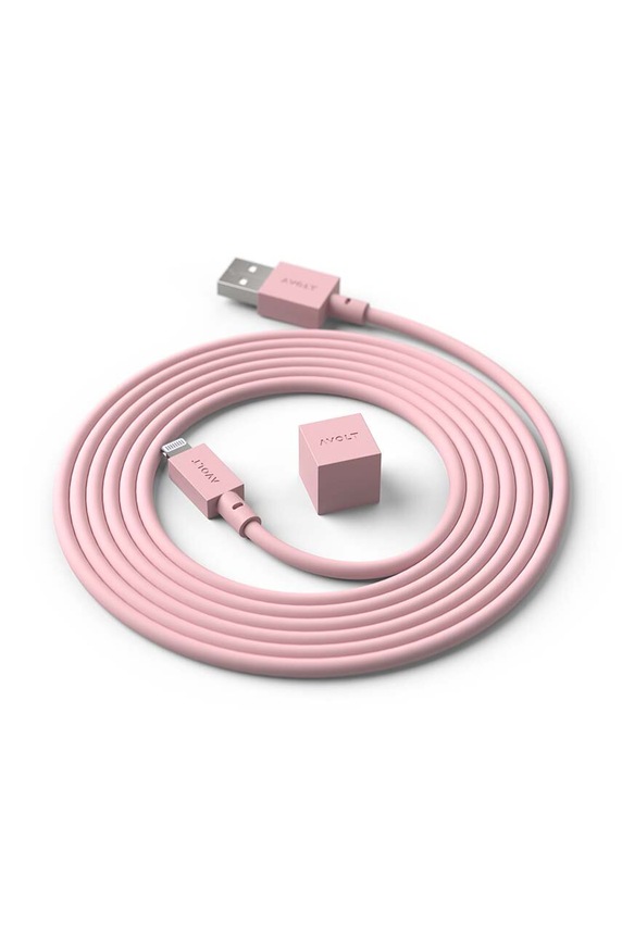 Зарядний usb кабель Avolt Cable 1, USB A to Lightning, 1,8 m рожевий C1.USB.C89.18.P