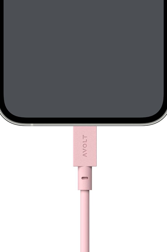 Зарядний usb кабель Avolt Cable 1, USB A to Lightning, 1,8 m C1.USB.C89.18.P рожевий