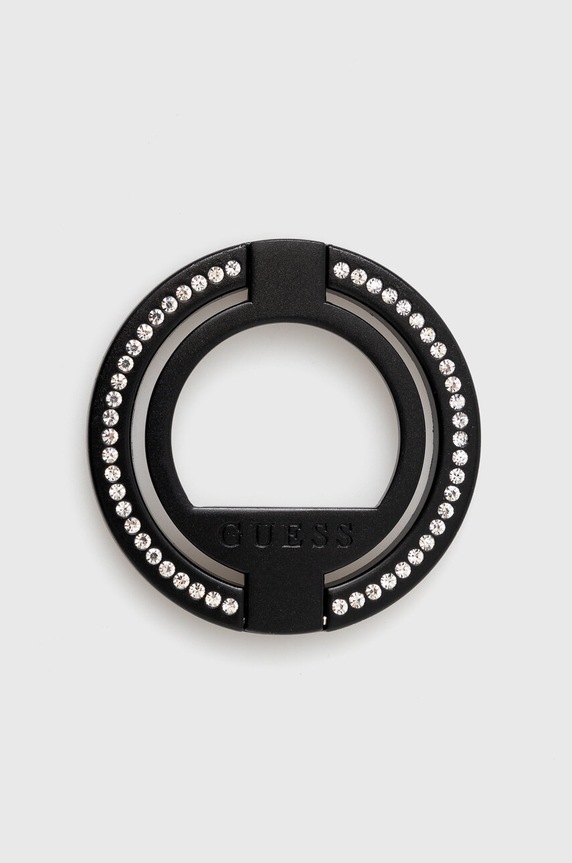 Držiak na telefón s prsteňom Guess MagSafe Ring čierna GUMRSALDGK