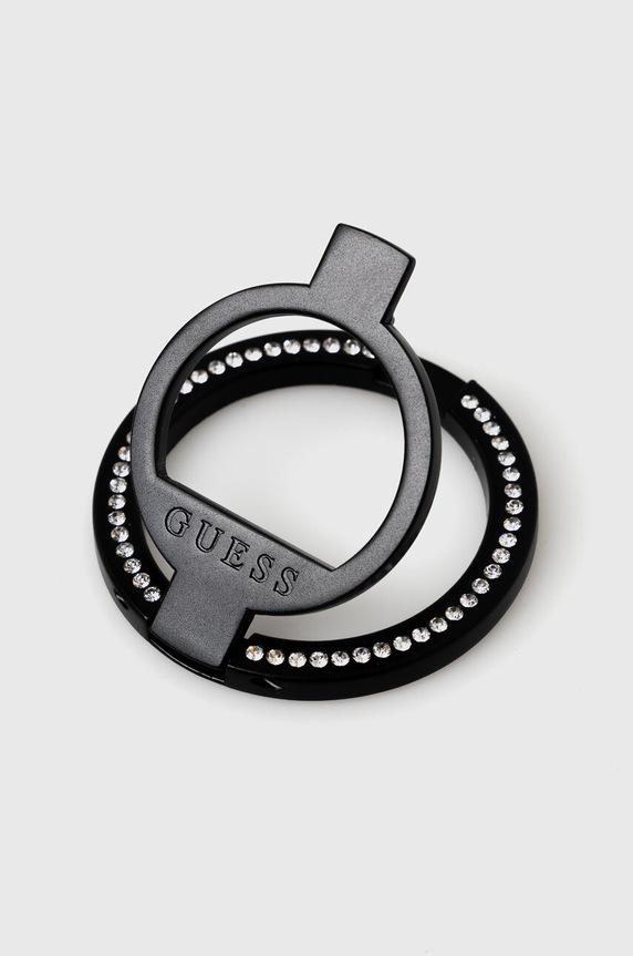 Držiak na telefón s prsteňom Guess MagSafe Ring GUMRSALDGK čierna AA00