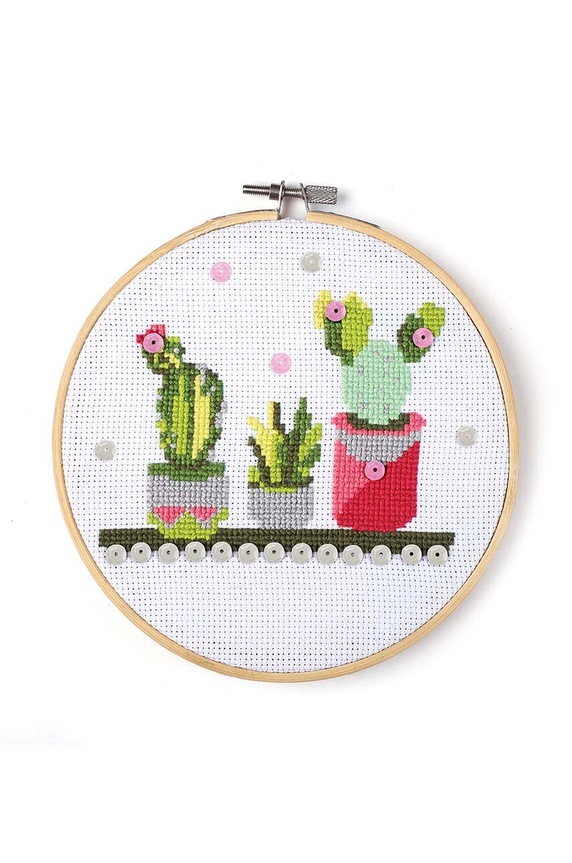 Набір для вишивання Graine Creative Cactus In Wood барвистий 420170