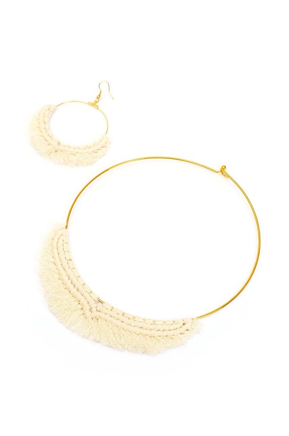 Graine Creative set de cercei diy Macrame Hearings Kit multicolor 791056