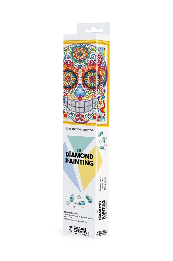 Graine Creative kit mozaic diy Maxican Skull Diamond Painting 117038 multicolor AA00