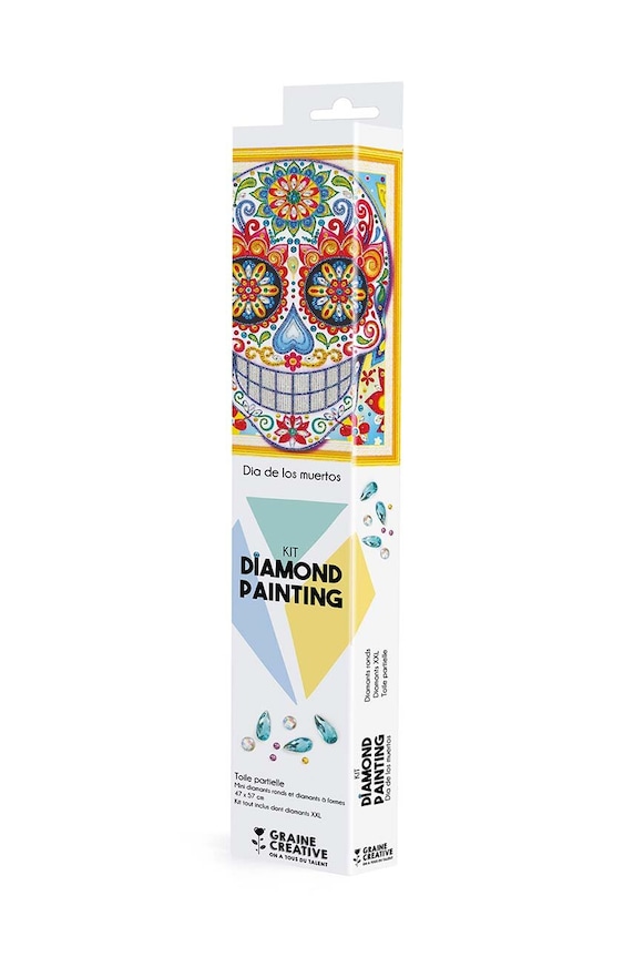 Graine Creative kit mozaic diy Maxican Skull Diamond Painting 117038 multicolor AA00