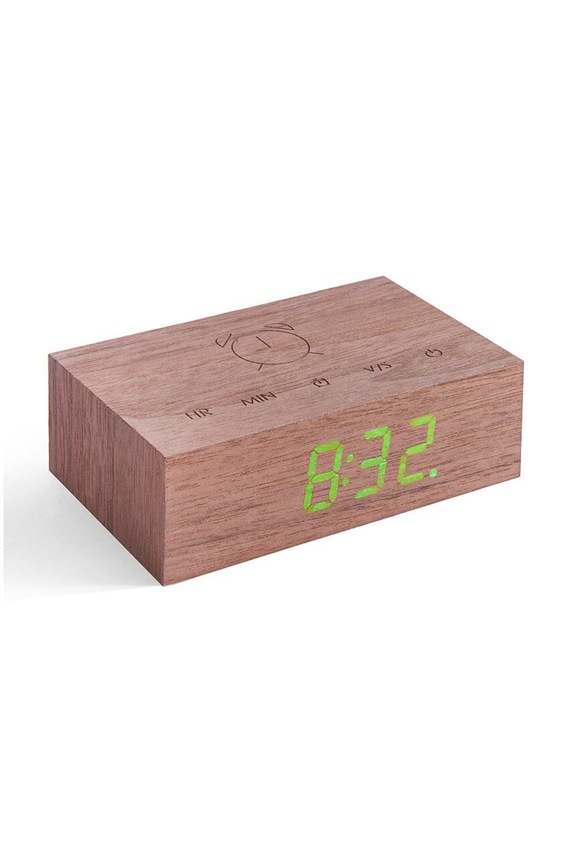 Gingko Design ceas de masă Flip Click Clock maro G003W8