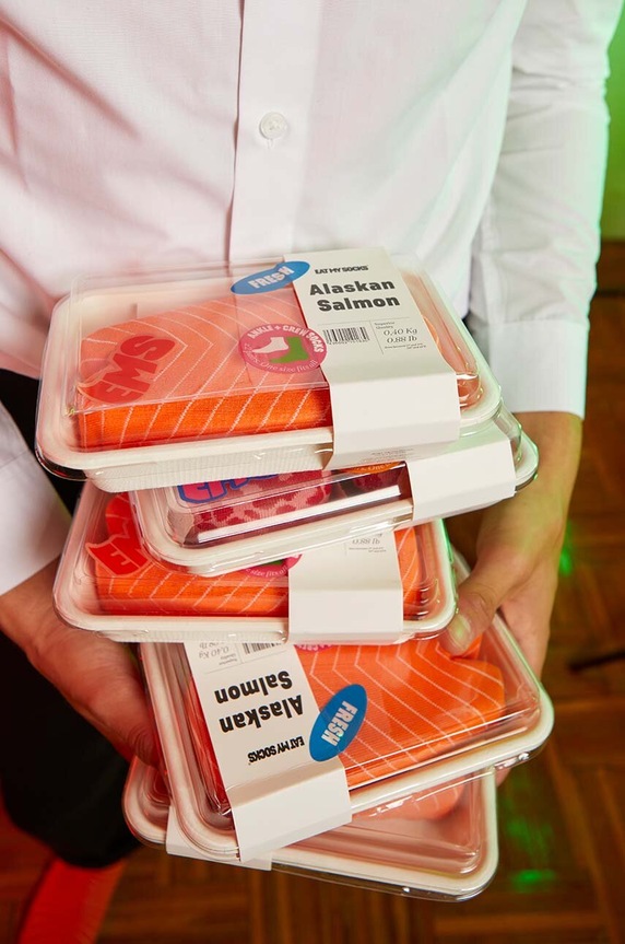 Ponožky Eat My Socks Alaskan Salmon 2-pack EMSNOCASA2