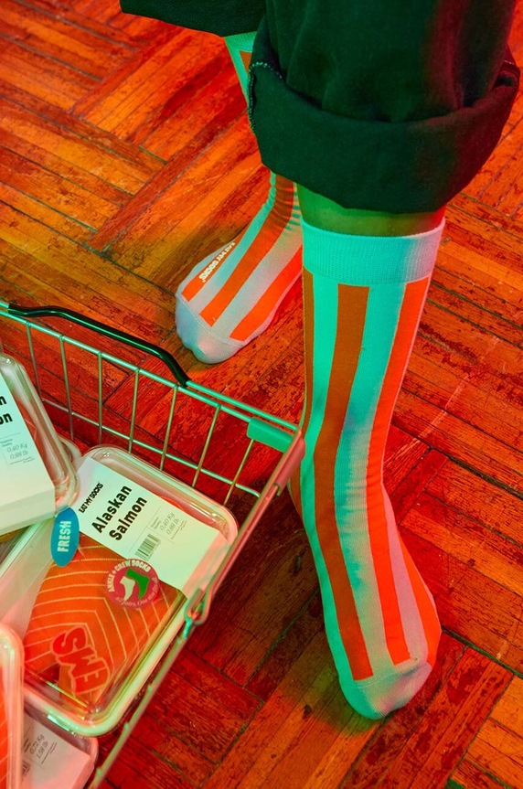 Ponožky Eat My Socks Alaskan Salmon 2-pack EMSNOCASA2