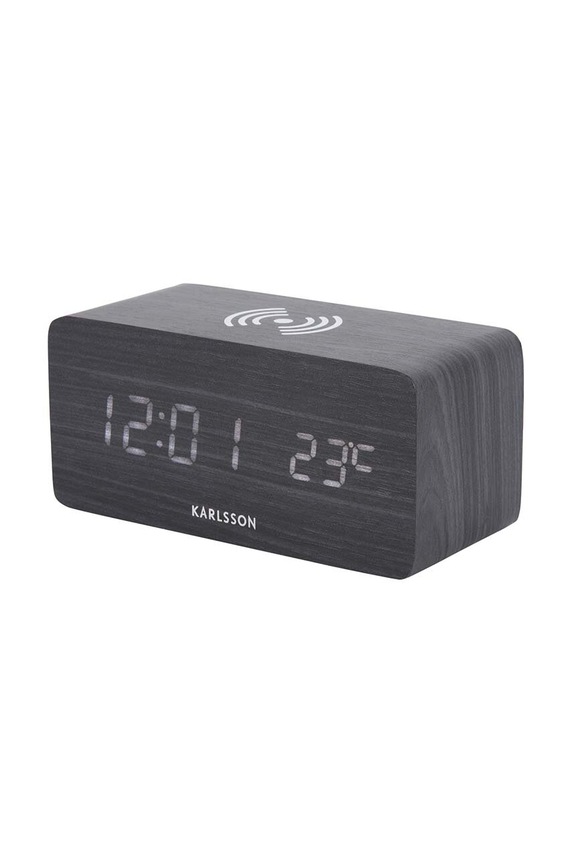 Living și dormitor Karlsson ceas cu alarmă KA5933BK negru
