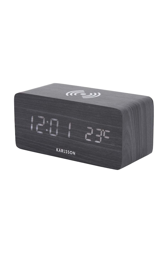 Living și dormitor Karlsson ceas cu alarmă KA5933BK negru
