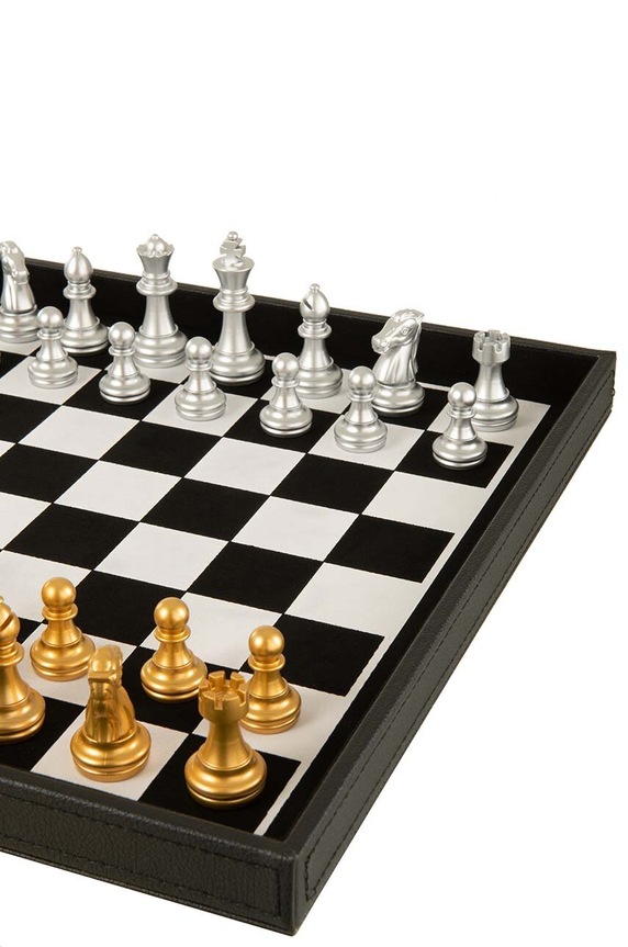 Lifestyle J-Line szachy Box Card and Chess 37099 czarny