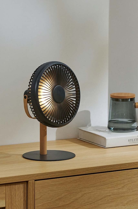 Ventilátor a stolní lampa 2v1 Gingko Design Beyond G032GY