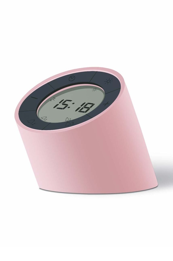 Budík Gingko Design Edge Light růžová G001PK