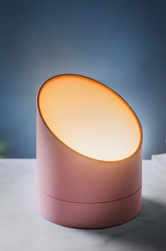 Budík Gingko Design Edge Light růžová G001PK