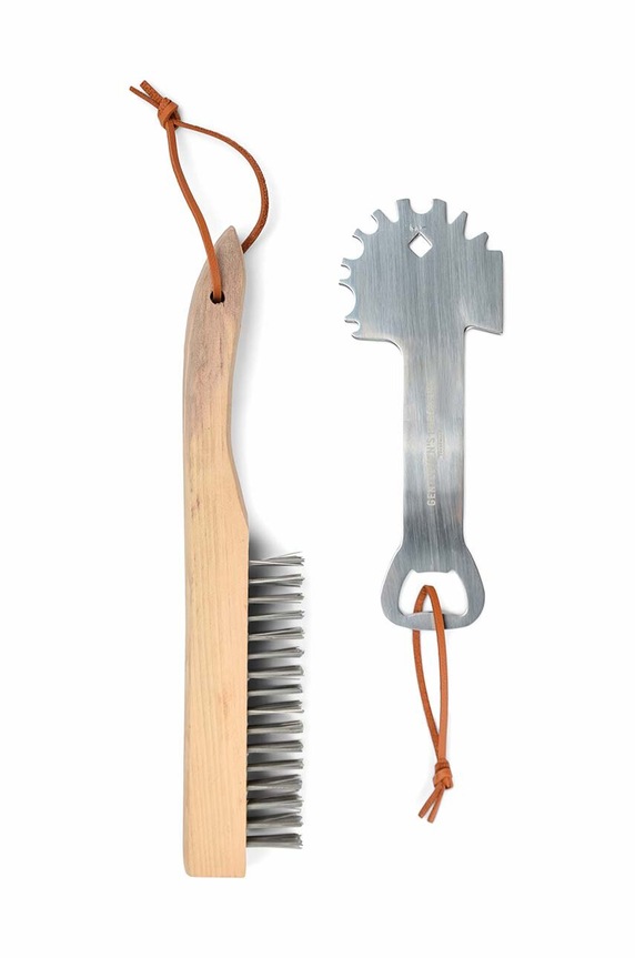 Lifestyle Gentlemen's Hardware grillápoló készlet BBQ Care Kit 2 db GEN778UK barna