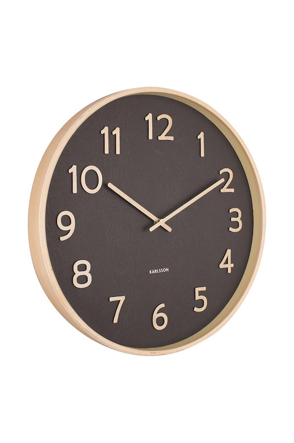 Nástenné hodiny Karlsson Pure Wood KA5852BK čierna AA00