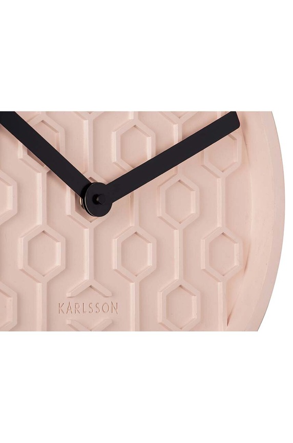 Living și dormitor Karlsson ceas de perete Honeycomb KA5869PI roz