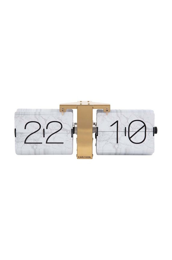 Překlápěcí hodiny Karlsson Flip Clock No Case bílá KA5956WH