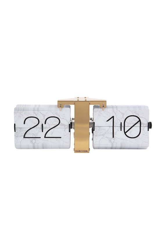 Překlápěcí hodiny Karlsson Flip Clock No Case bílá KA5956WH