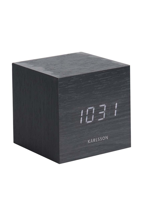 Budík Karlsson Mini Cube čierna KA5655BK