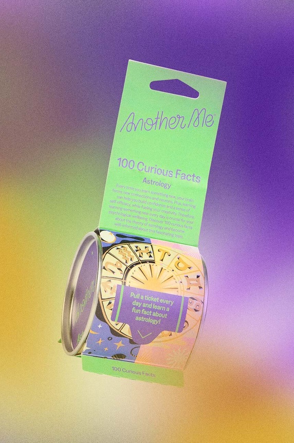 Another Me set post it 100 Curious Facts, Astrology, English multicolore AM100FBOASE