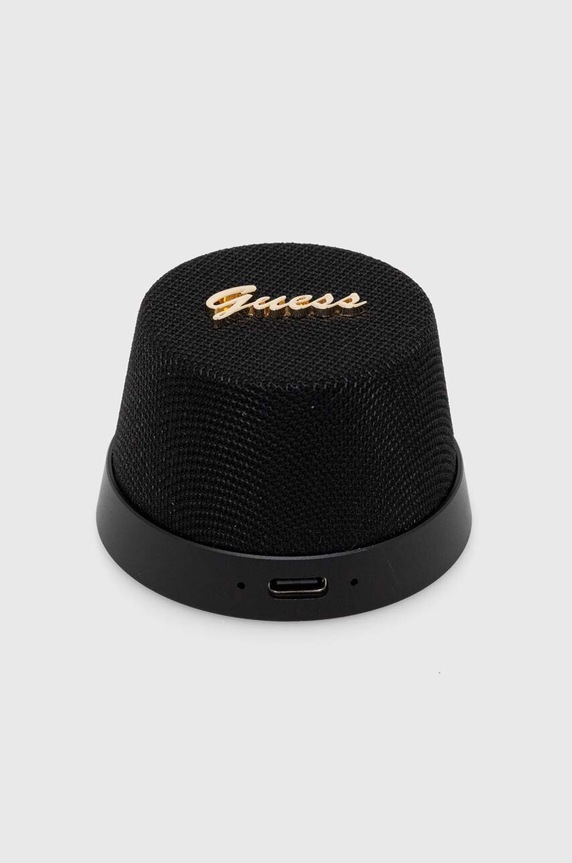 Guess głośnik bezprzewodowy Magnetic Script Metal Mini GUWSC3ALSMK czarny AA00