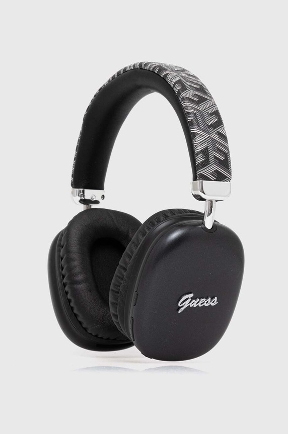 Ασύρματα ακουστικά Guess Bluetooth Gcube Metallic Script Logo μαύρο GUBHK1GCTCSK