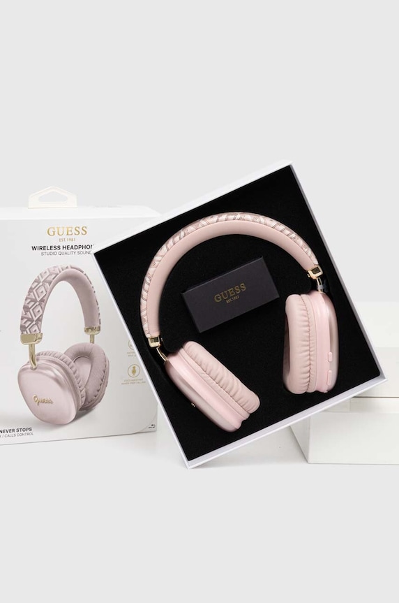 Lifestyle Ασύρματα ακουστικά Guess Bluetooth Gcube Metallic Script Logo GUBHK1GCTCSP ροζ