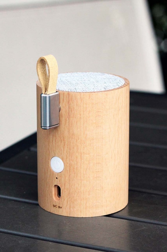 Gingko Design difuzor wireless cu iluminare Drum Light Bluetooth Speaker G020BH bej AA00