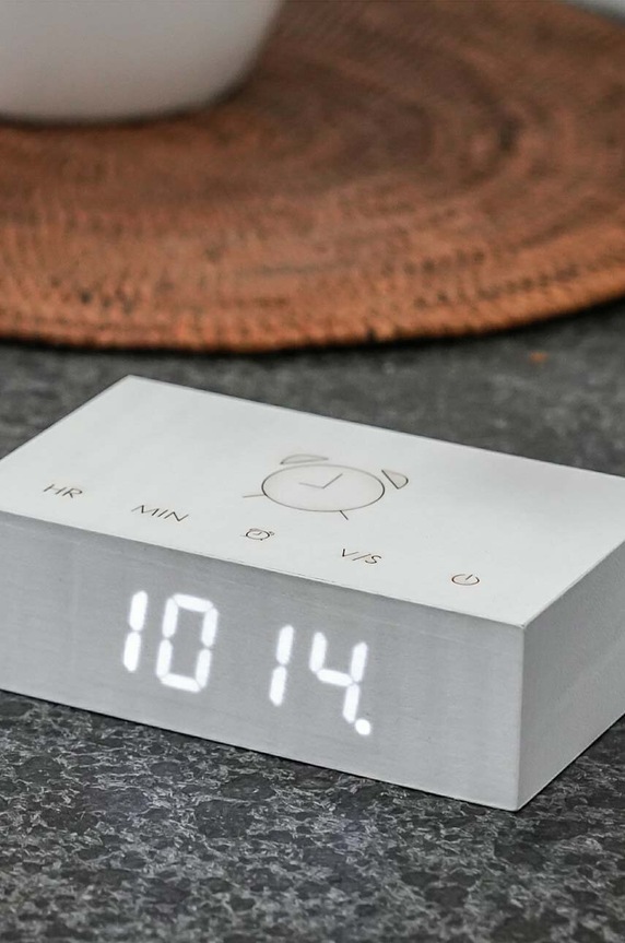 Настолен часовник Gingko Design Flip Click Clock бял G003W13