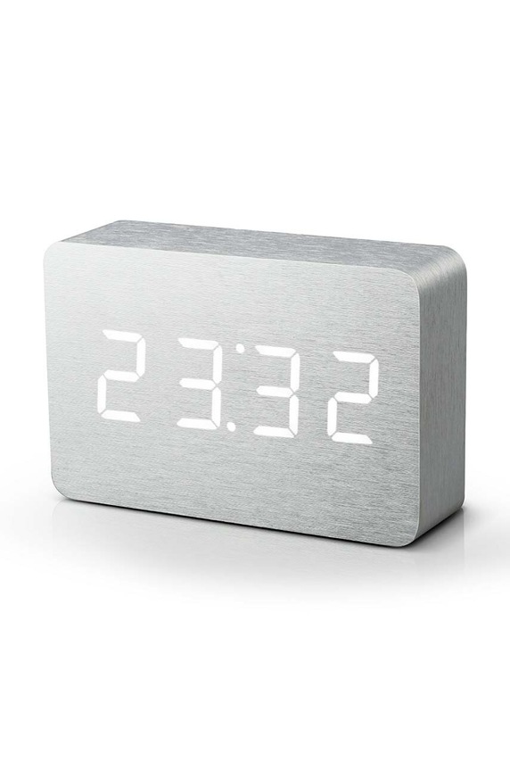 Gingko Design ceas de masă Brick Click Clock gri GK15W6