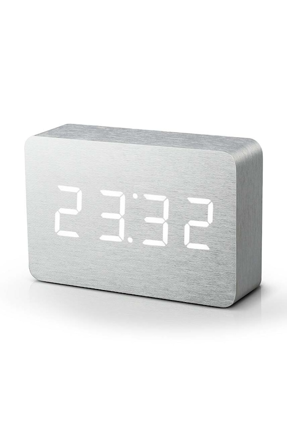 Gingko Design ceas de masă Brick Click Clock gri GK15W6