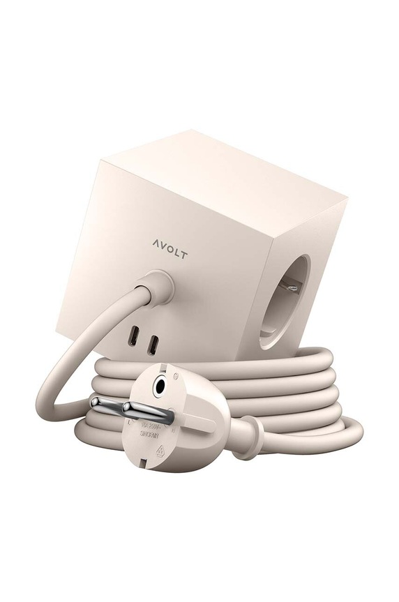 Avolt cub de încărcare magnetic Square 1, 2 x USB, 1,8 m bej SQ1.EUFC20.18BE