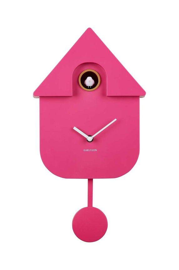 Karlsson orologio da parete Modern Cuckoo rosa KA5768BP