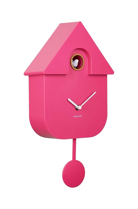 Karlsson orologio da parete Modern Cuckoo KA5768BP rosa AA00