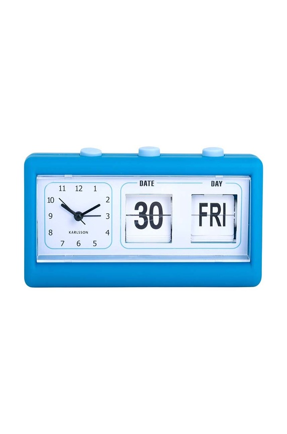 Karlsson ceas cu alarmă Data Flip albastru KA5941BB