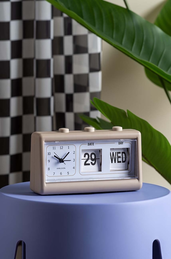 Karlsson ceas cu alarmă Data Flip KA5941GY gri