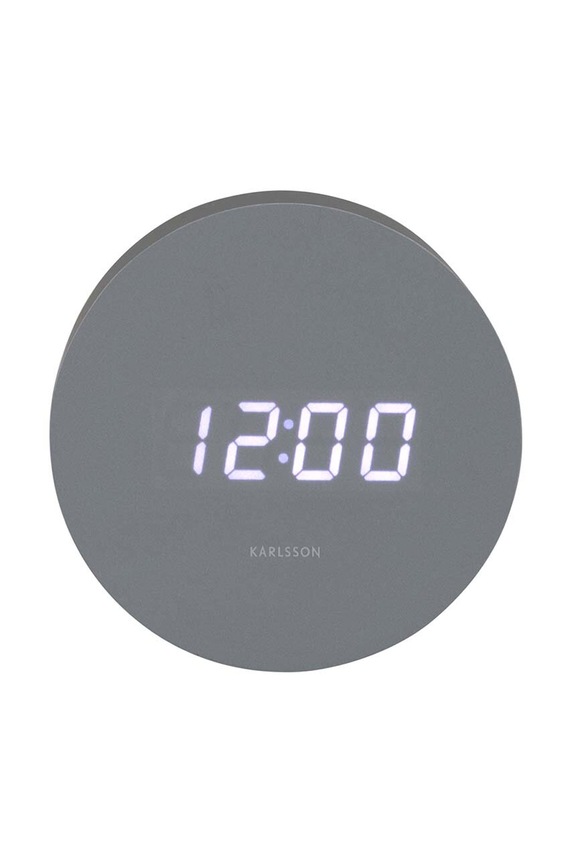 Karlsson budzik Spry Round LED szary KA5981GY