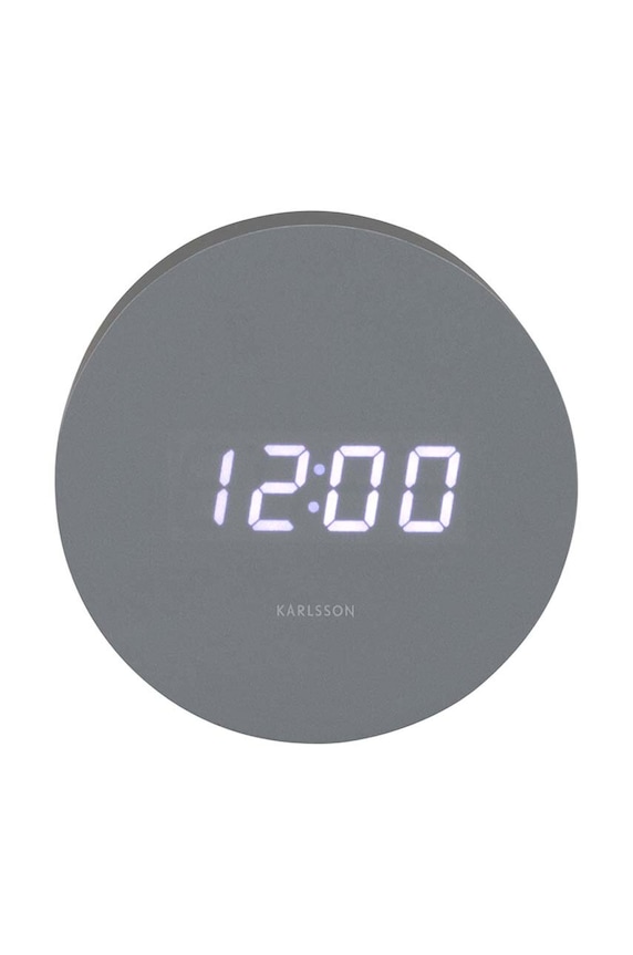 Karlsson budzik Spry Round LED szary KA5981GY