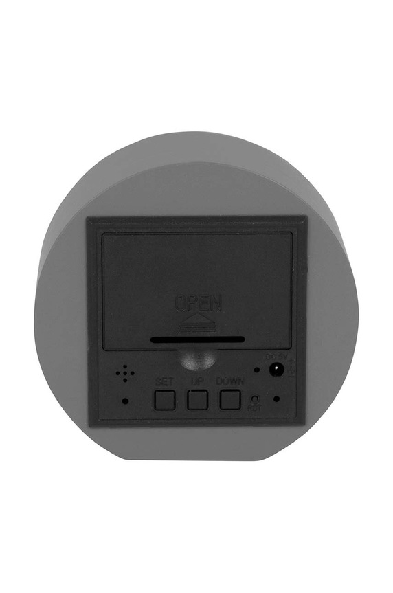 Salon i sypialnia Karlsson budzik Spry Round LED KA5981GY szary