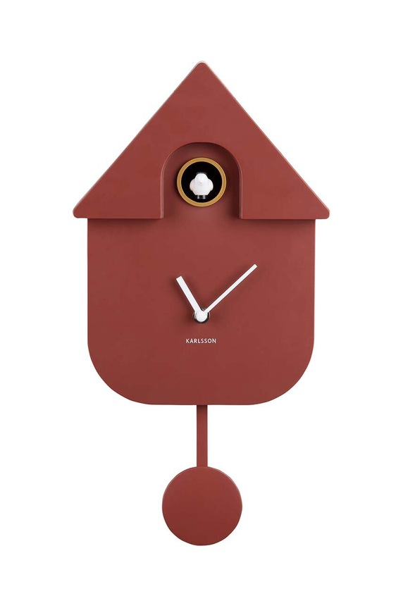 Karlsson ceas de perete Modern Cuckoo rosu KA5768RD