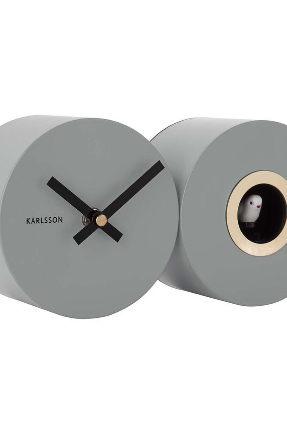 Σαλόνι και υπνοδωμάτιο Ρολόι κούκος Karlsson Duo Cuckoo KA5789GY γκρί