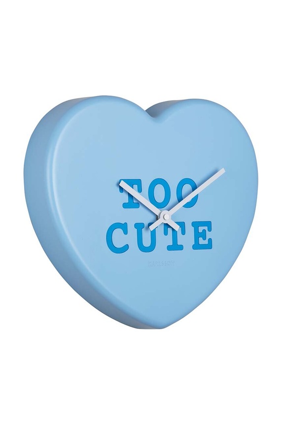 Σαλόνι και υπνοδωμάτιο Ρολόι τοίχου Karlsson Heart Candy KA5985LB μπλε