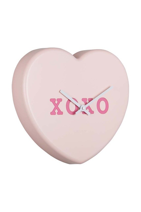 Salon i sypialnia Karlsson zegar ścienny Heart Candy KA5985LP różowy