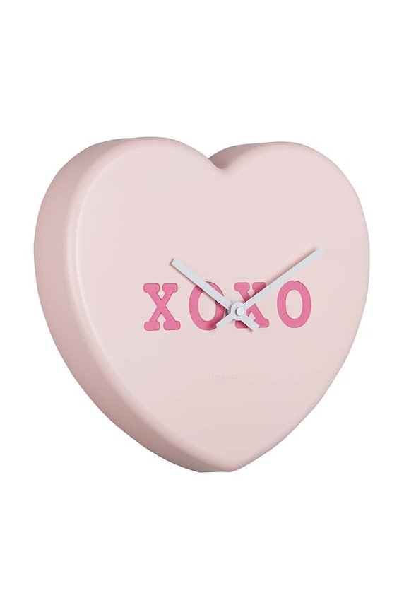 Salon i sypialnia Karlsson zegar ścienny Heart Candy KA5985LP różowy