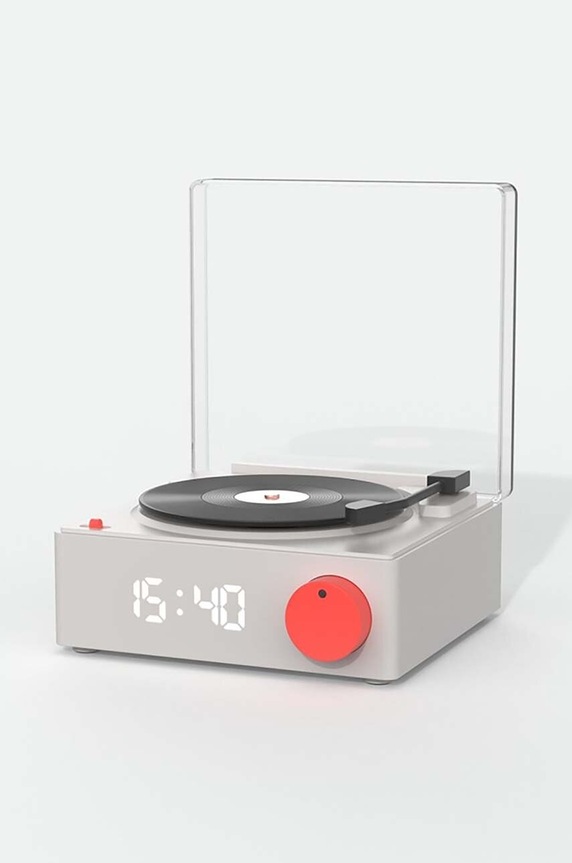 Zvočnik z budilko MOB Gramofon VS.80.GR1 bela AA00