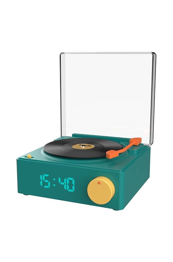 MOB boxă cu ceas deşteptător Gramofon albastru VS.80.BL1