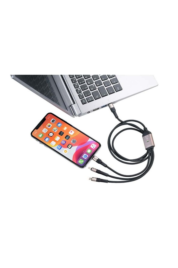 Зарядное-кабель TROIKA Dreizac Pro 3 w 1 мультиколор TRCBL40.BK