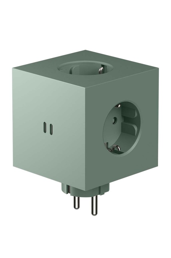 Πολύμπριζο Avolt Square 2, USB-C πράσινο SQ2.EUFC30.WMOG.