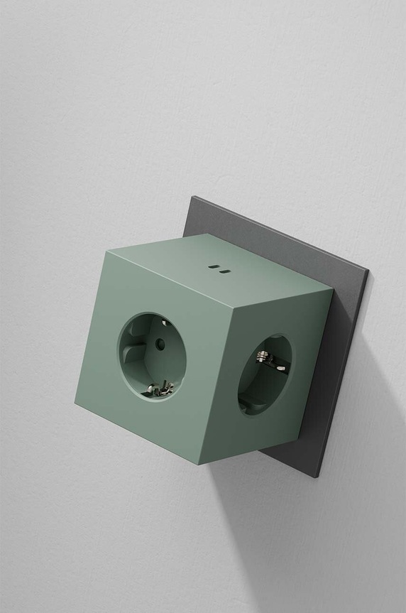 Πολύμπριζο Avolt Square 2, USB-C SQ2.EUFC30.WMOG. πράσινο AA00